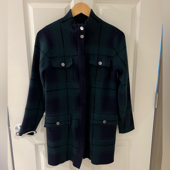Max Studio, Tartan Plaid Jacket, Size Large, Zips & buttons, has pockets - Picture 1 of 7